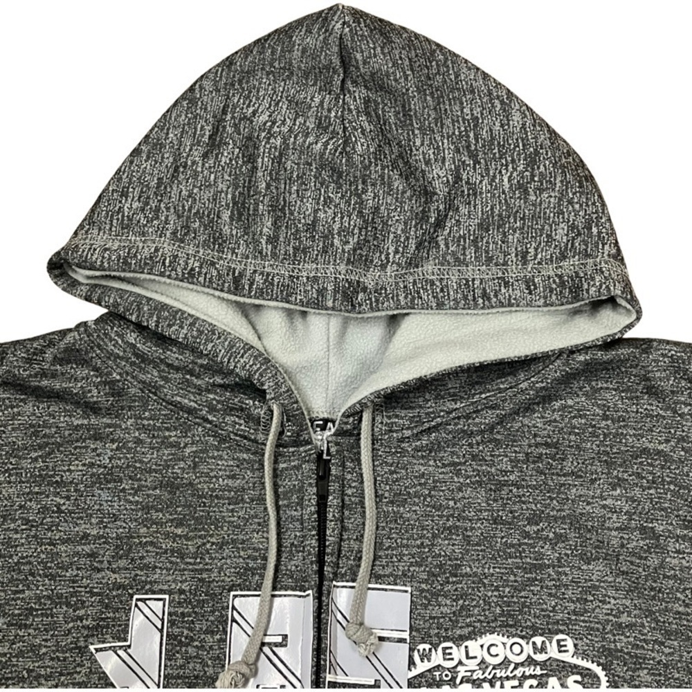 WELCOME to LAS VEGAS Graphic Sweatshirt Zip Hoodie Mens SIZE XL Gray Wear Code - Picture 4 of 11
